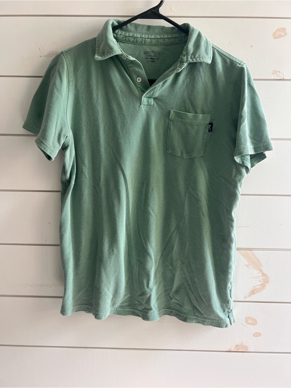 Vineyard Vines Boys Seafoam Green Polo Shirt